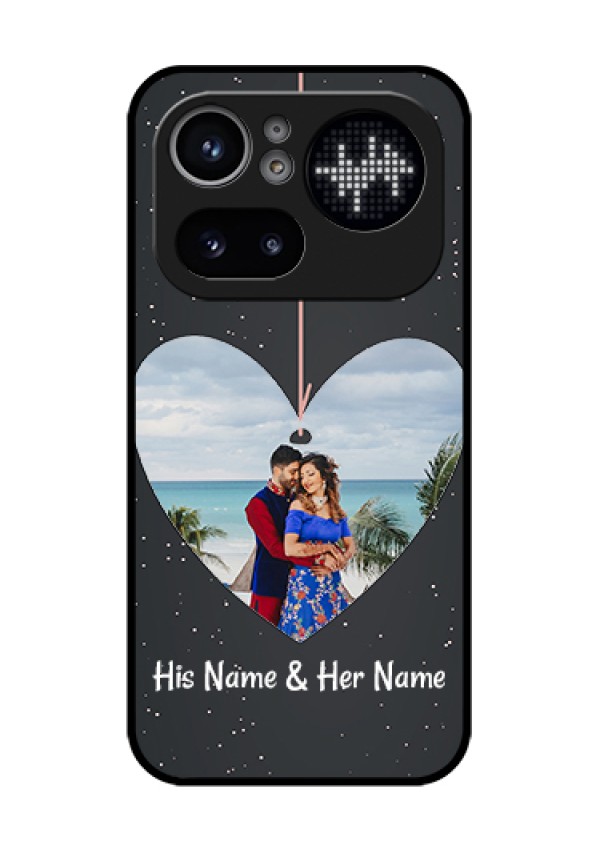 Nothing Phone 4A Pro 5G Custom Glass Phone Case - Hanging Heart Design