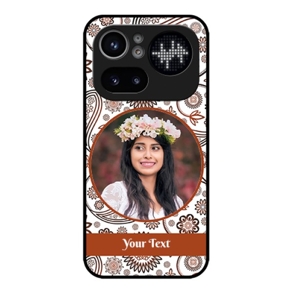 Nothing Phone 4A Pro 5G Custom Glass Phone Case - Abstract Flower Design