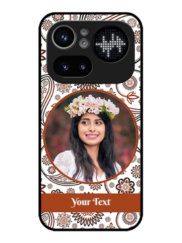 Custom Nothing Phone 4A Pro 5G Custom Glass Phone Case - Abstract Flower Design