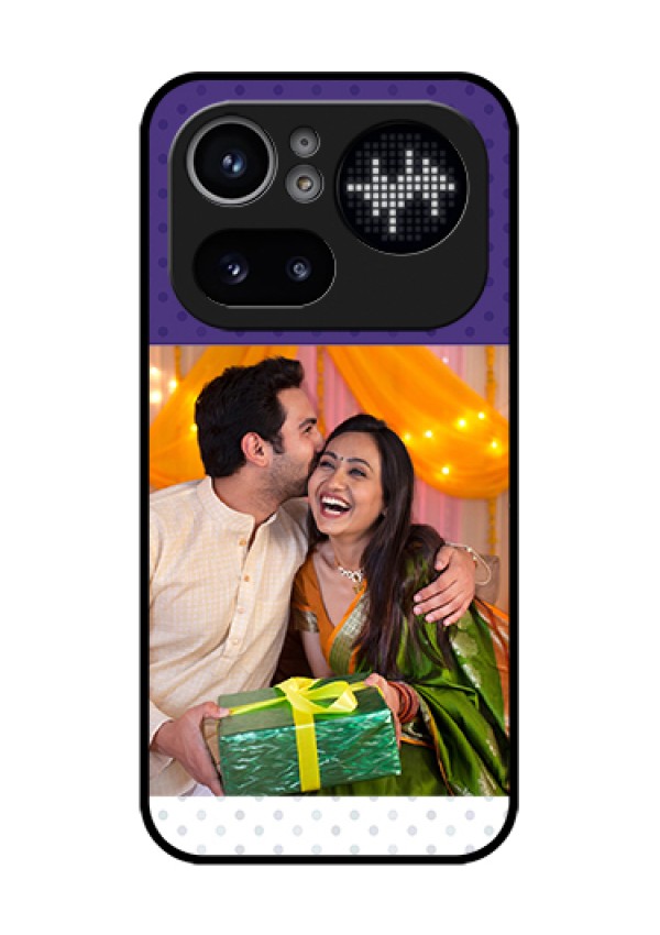 Nothing Phone 4A Pro 5G Custom Glass Phone Case - Violet Colored Pattern Design