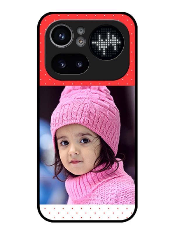 Custom Nothing Phone 4A Pro 5G Custom Glass Phone Case - Red Pattern Design