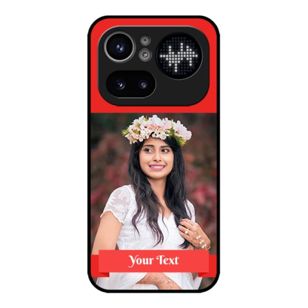 Nothing Phone 4A Pro 5G Custom Glass Phone Case - Simple Red Color Design Nothing Phone 4A Pro 5G Custom Glass Phone Case - Simple Red Color Design