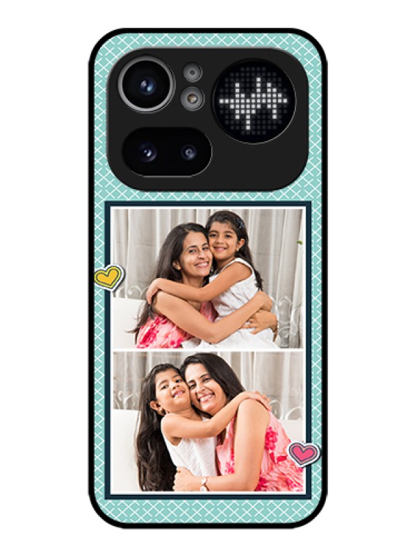 Custom Nothing Phone 4A Pro 5G Custom Glass Phone Case - 2 Image Holder With Pattern Design