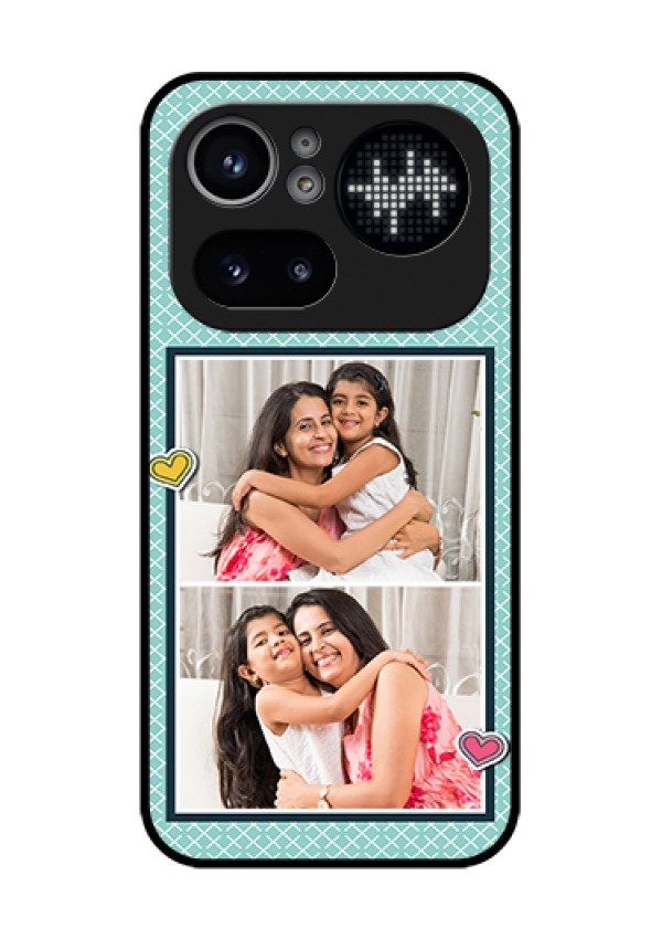 Nothing Phone 4A Pro 5G Custom Glass Phone Case - 2 Image Holder With Pattern Design