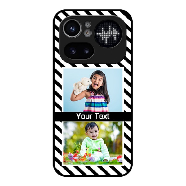 Nothing Phone 4A Pro 5G Custom Glass Phone Case - Black And White Stripes Design Nothing Phone 4A Pro 5G Custom Glass Phone Case - Black And White Stripes Design