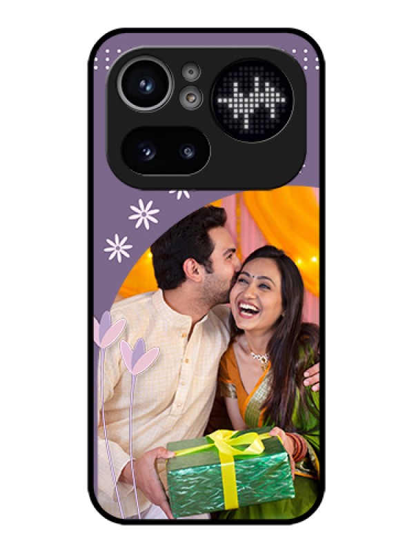 Custom Nothing Phone 4A Pro 5G Custom Glass Phone Case - Lavender Flowers Design