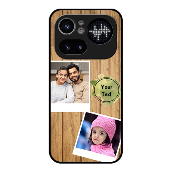Nothing Phone 4A Pro 5G Custom Glass Phone Case - Wooden Texture Design