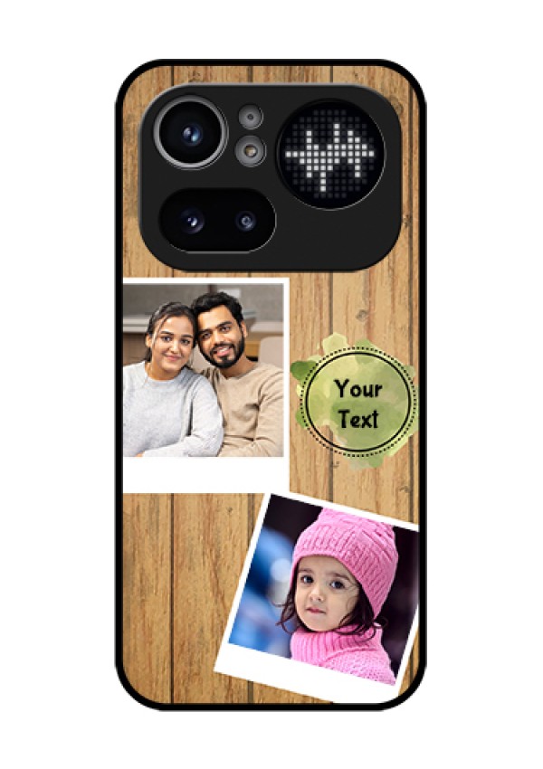 Nothing Phone 4A Pro 5G Custom Glass Phone Case - Wooden Texture Design