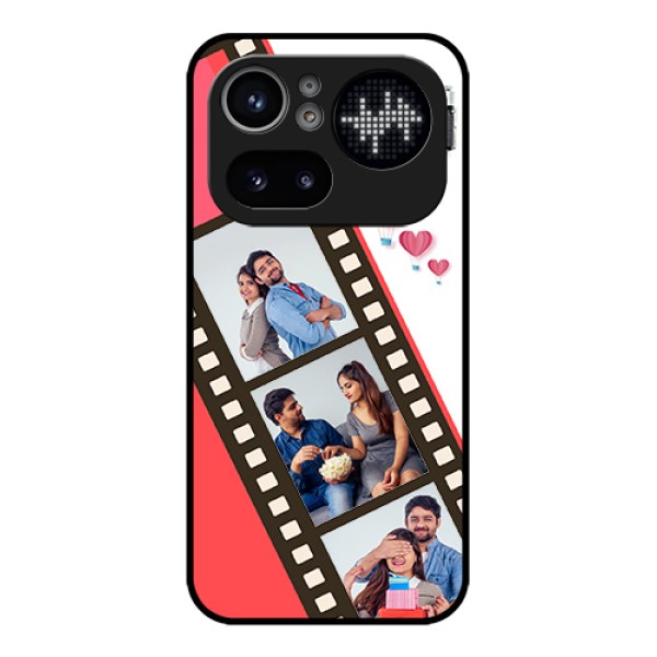 Nothing Phone 4A Pro 5G Custom Glass Phone Case - 3 Image Holder With Film Reel Nothing Phone 4A Pro 5G Custom Glass Phone Case - 3 Image Holder With Film Reel