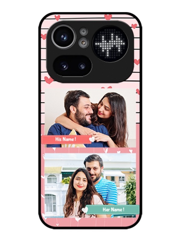 Custom Nothing Phone 4A Pro 5G Custom Glass Phone Case - Photo With Heart Design