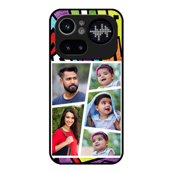 Nothing Phone 4A Pro 5G Custom Glass Phone Case - Graffiti Pattern Design Nothing Phone 4A Pro 5G Custom Glass Phone Case - Graffiti Pattern Design