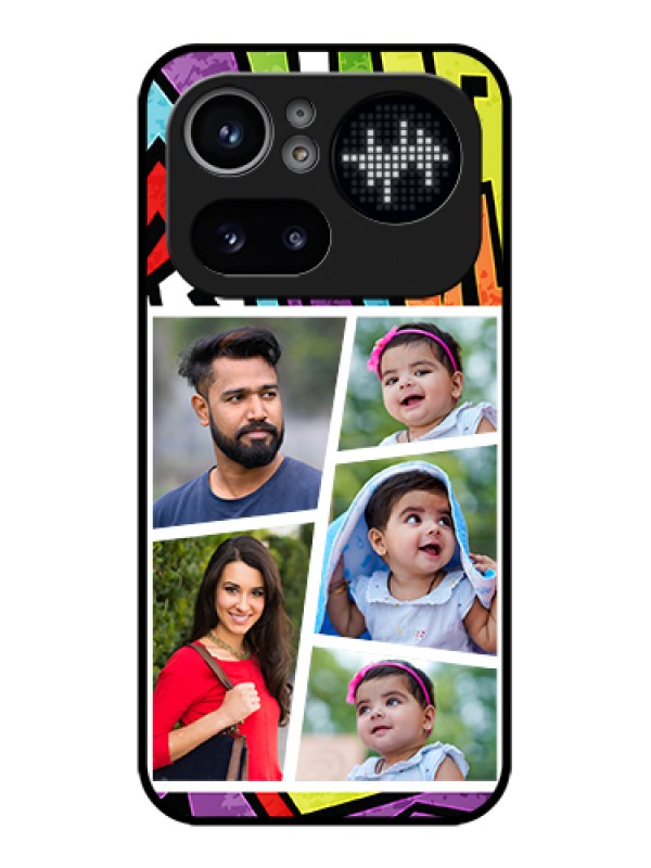 Custom Nothing Phone 4A Pro 5G Custom Glass Phone Case - Graffiti Pattern Design