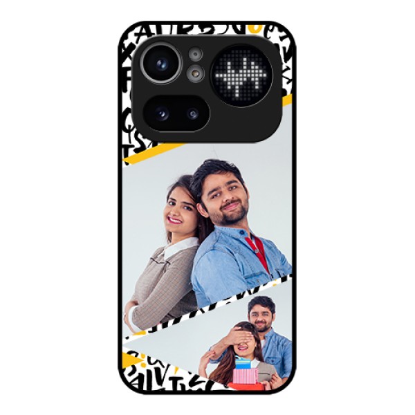 Nothing Phone 4A Pro 5G Custom Glass Phone Case - Letters Pattern Design
