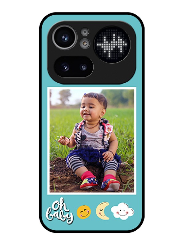 Custom Nothing Phone 4A Pro 5G Custom Glass Phone Case - Smiley Kids Stars Design