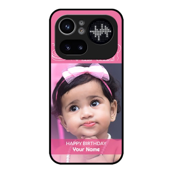 Nothing Phone 4A Pro 5G Custom Glass Phone Case - With Birthday Line Art Design