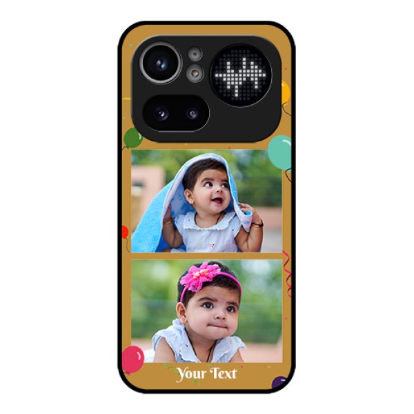 Nothing Phone 4A Pro 5G Custom Glass Phone Case - Image Holder With Birthday Celebrations Design Nothing Phone 4A Pro 5G Custom Glass Phone Case - Image Holder With Birthday Celebrations Design