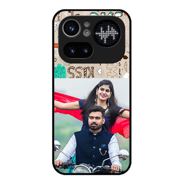 Nothing Phone 4A Pro 5G Custom Glass Phone Case - Love Doodle Pattern