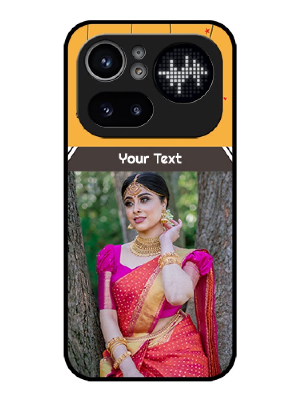 Custom Nothing Phone 4A Pro 5G Custom Glass Phone Case - With Family Picture And Icons
