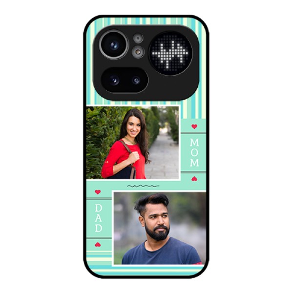 Nothing Phone 4A Pro 5G Custom Glass Phone Case - Mom & Dad Pic Design