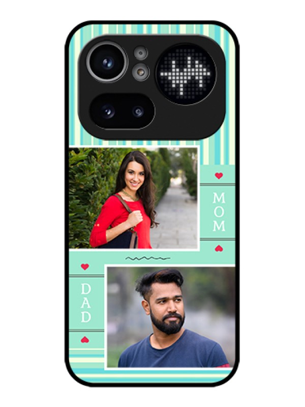Custom Nothing Phone 4A Pro 5G Custom Glass Phone Case - Mom & Dad Pic Design
