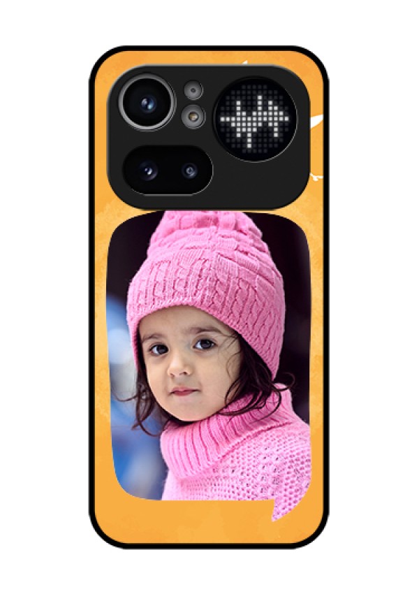 Nothing Phone 4A Pro 5G Custom Glass Phone Case - Water Color Design With Bird Icons