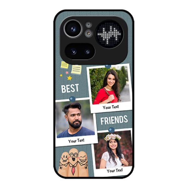 Nothing Phone 4A Pro 5G Custom Glass Phone Case - Sticky Frames And Friendship Design Nothing Phone 4A Pro 5G Custom Glass Phone Case - Sticky Frames And Friendship Design