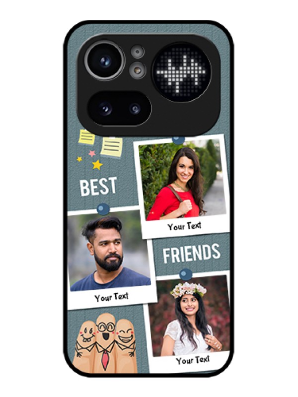 Custom Nothing Phone 4A Pro 5G Custom Glass Phone Case - Sticky Frames And Friendship Design