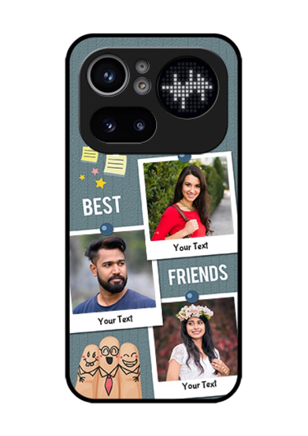 Nothing Phone 4A Pro 5G Custom Glass Phone Case - Sticky Frames And Friendship Design