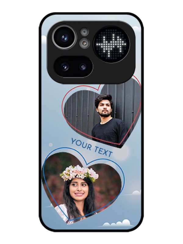 Custom Nothing Phone 4A Pro 5G Custom Glass Phone Case - Blue Color Couple Design