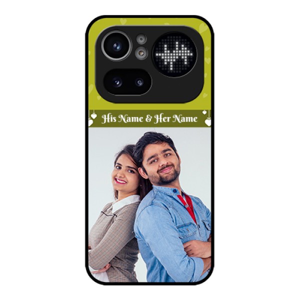 Nothing Phone 4A Pro 5G Custom Glass Phone Case - You & Me Heart Design