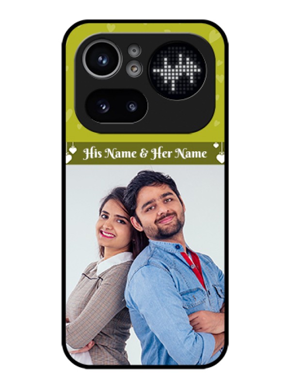 Custom Nothing Phone 4A Pro 5G Custom Glass Phone Case - You & Me Heart Design