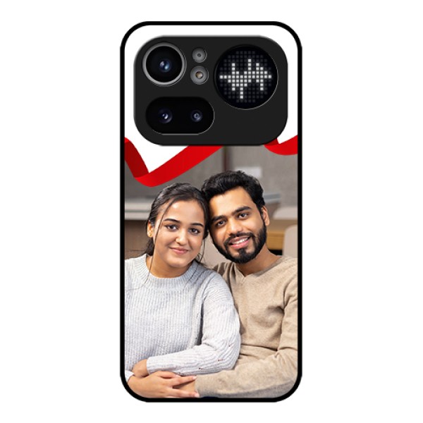 Nothing Phone 4A Pro 5G Custom Glass Phone Case - Red Ribbon Frame Design