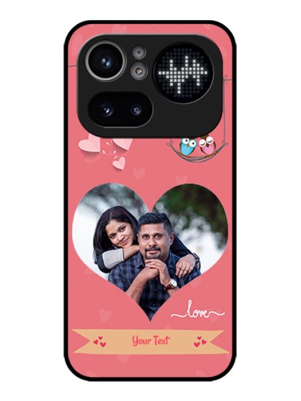 Custom Nothing Phone 4A Pro 5G Custom Glass Phone Case - Peach Color Love Design