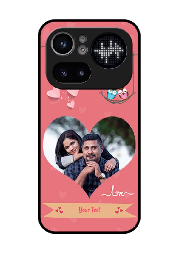 Nothing Phone 4A Pro 5G Custom Glass Phone Case - Peach Color Love Design