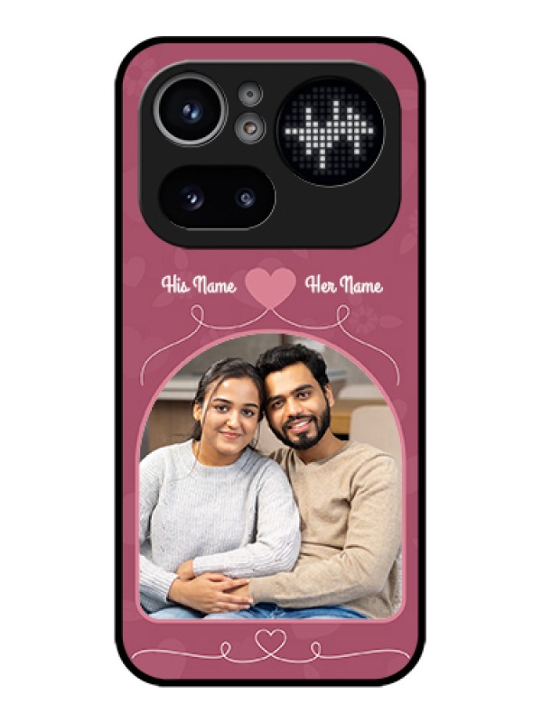 Custom Nothing Phone 4A Pro 5G Custom Glass Phone Case - Love Floral Design