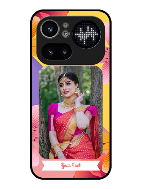 Custom Nothing Phone 4A Pro 5G Custom Glass Phone Case - 3 Image With Vintage Floral Design