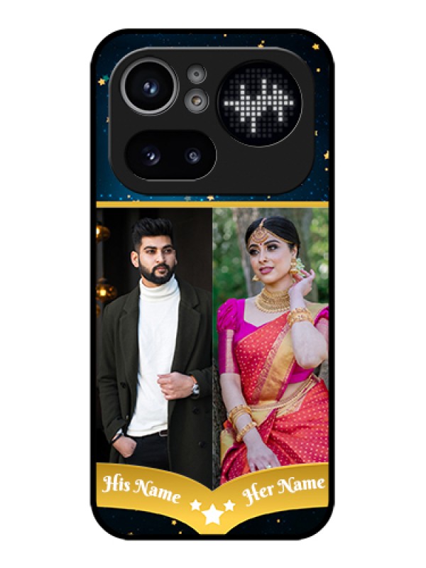 Custom Nothing Phone 4A Pro 5G Custom Glass Phone Case - Galaxy Stars Backdrop Design