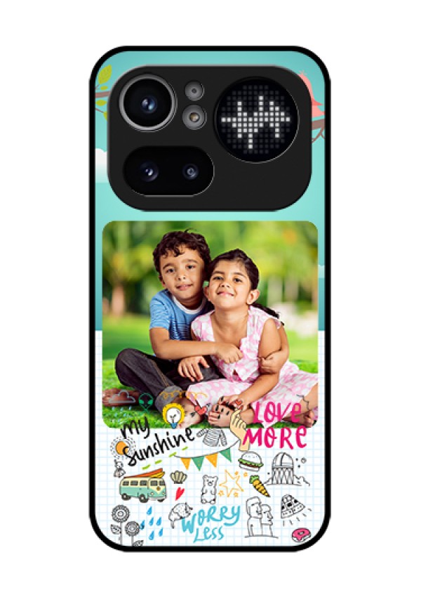 Nothing Phone 4A Pro 5G Custom Glass Phone Case - Doodle Love Design