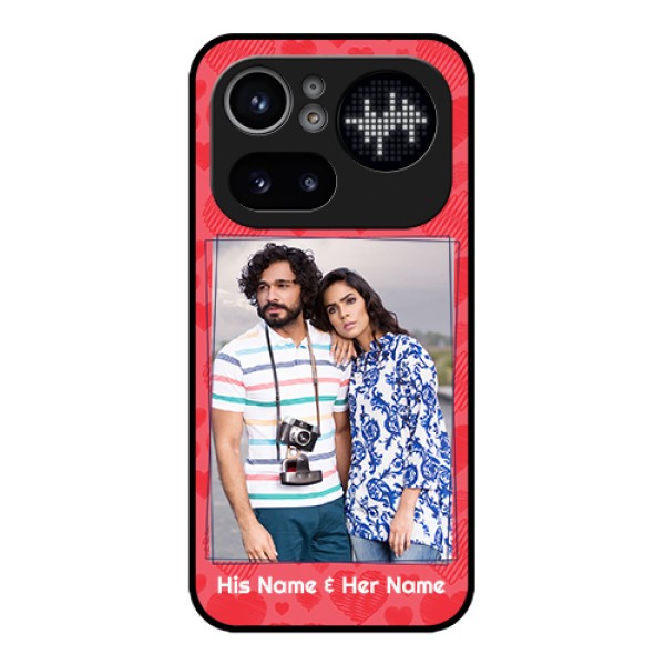 Nothing Phone 4A Pro 5G Custom Glass Phone Case - With Red Heart Symbols Design Nothing Phone 4A Pro 5G Custom Glass Phone Case - With Red Heart Symbols Design