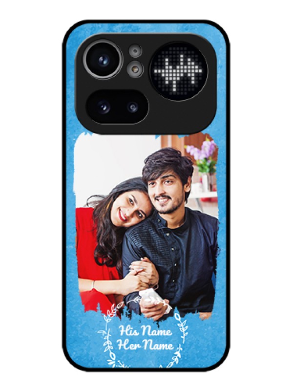 Custom Nothing Phone 4A Pro 5G Custom Glass Phone Case - Blue Color Vintage Design