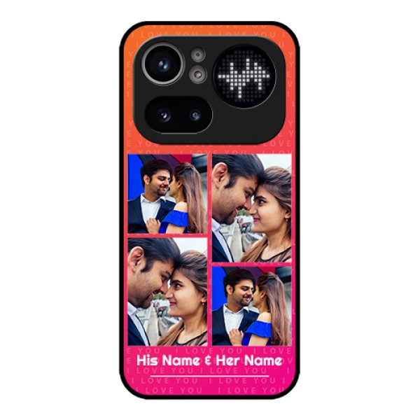 Nothing Phone 4A Pro 5G Custom Glass Phone Case - I Love You Pink Design Nothing Phone 4A Pro 5G Custom Glass Phone Case - I Love You Pink Design