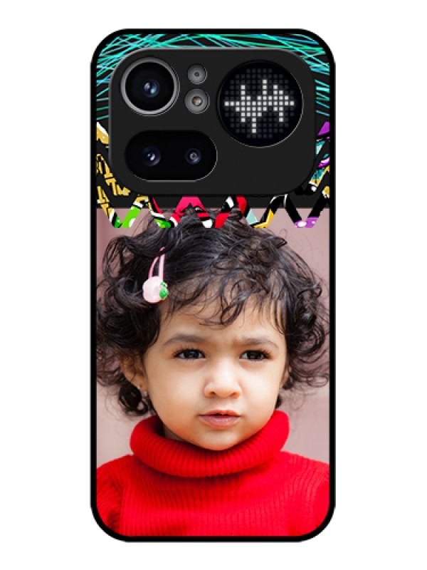 Custom Nothing Phone 4A Pro 5G Custom Glass Phone Case - Neon Abstract Design