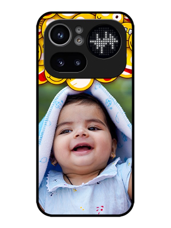 Custom Nothing Phone 4A Pro 5G Custom Glass Phone Case - With Smiley Emoji Design