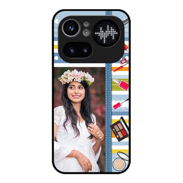 Nothing Phone 4A Pro 5G Custom Glass Phone Case - Makeup Icons Design