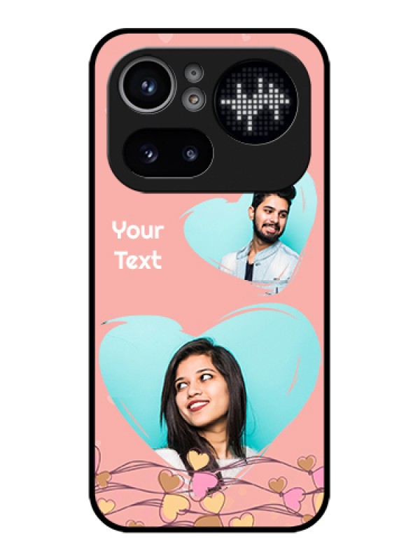 Custom Nothing Phone 4A Pro 5G Custom Glass Phone Case - Love Doodle Design