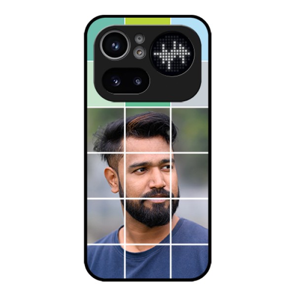 Nothing Phone 4A Pro 5G Custom Glass Phone Case - With White Box Pattern Nothing Phone 4A Pro 5G Custom Glass Phone Case - With White Box Pattern