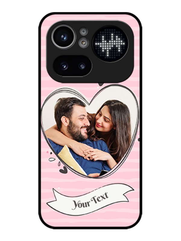 Custom Nothing Phone 4A Pro 5G Custom Glass Phone Case - Vintage Heart Design