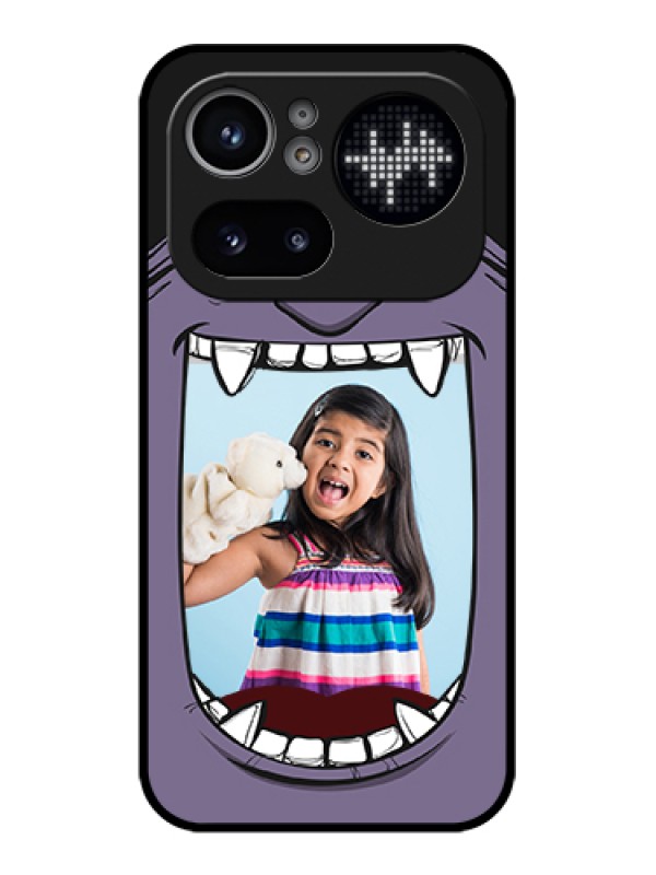 Custom Nothing Phone 4A Pro 5G Custom Glass Phone Case - Angry Monster Design
