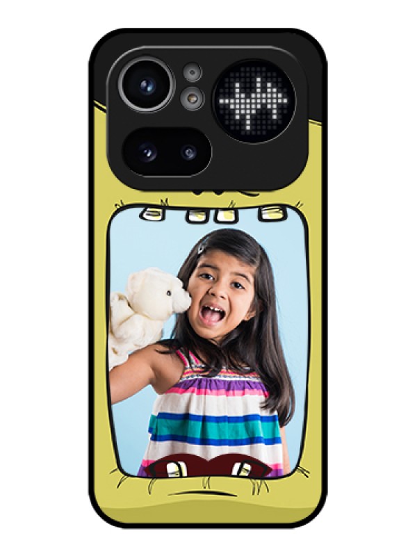 Custom Nothing Phone 4A Pro 5G Custom Glass Phone Case - Cartoon Monster Back Case Design
