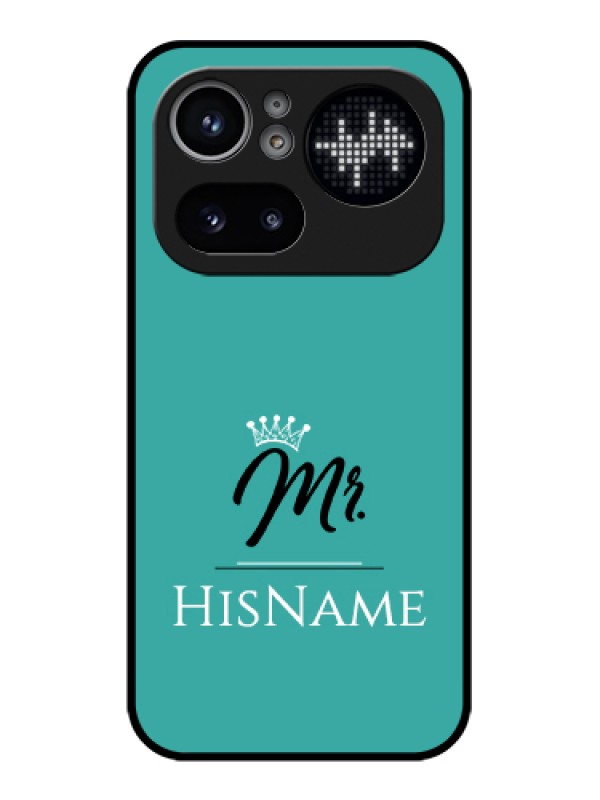 Custom Nothing Phone 4A Pro 5G Custom Glass Phone Case - Mr With Name Design